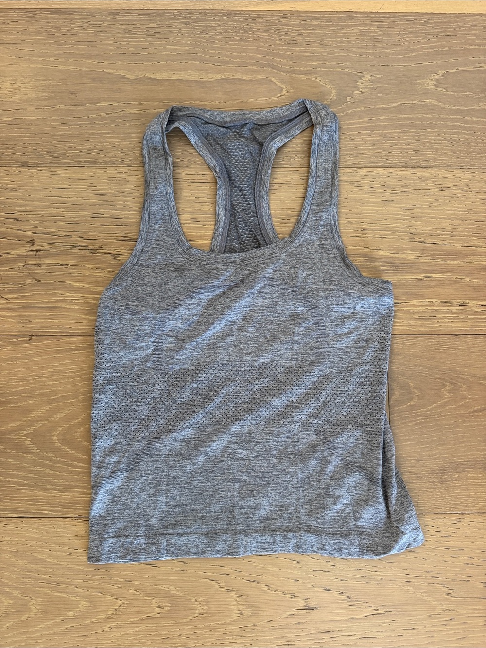 Lululemon Gray Cropped Racerback Tank Top - Women's Activewear